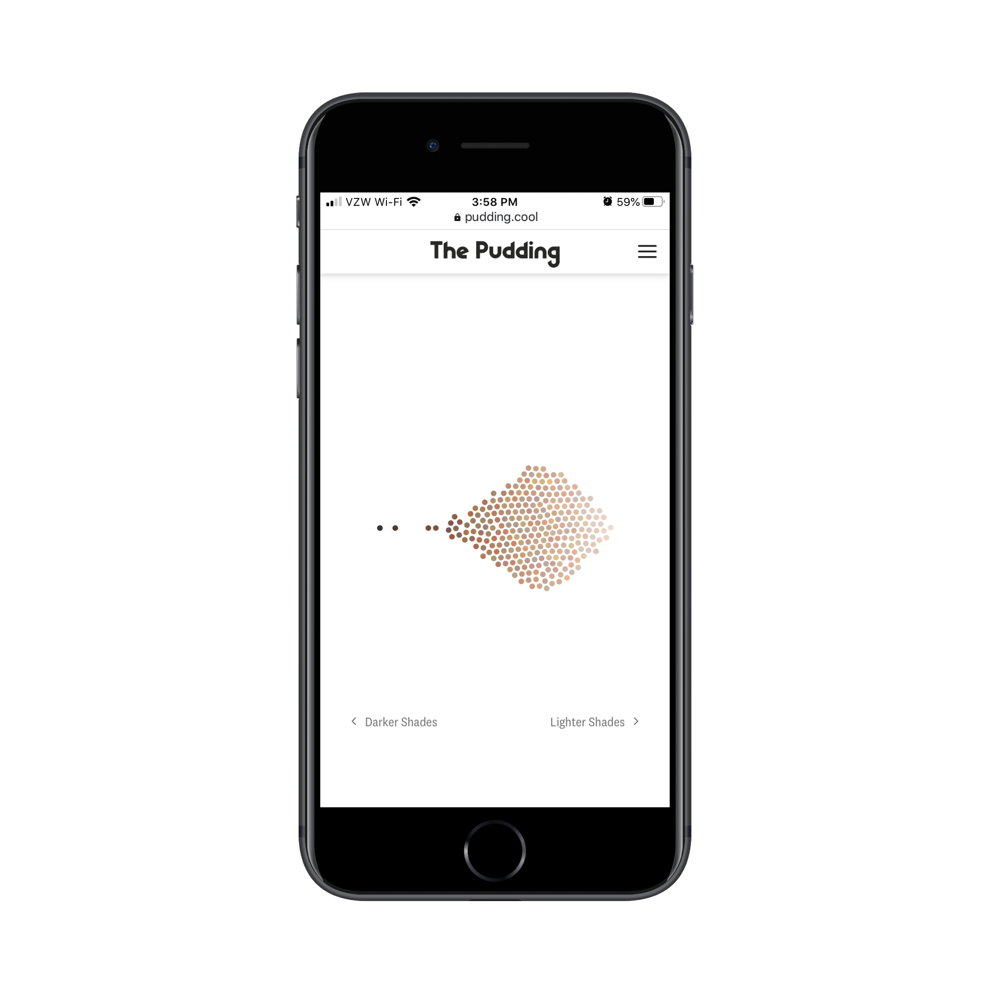 the pudding mobile web experience