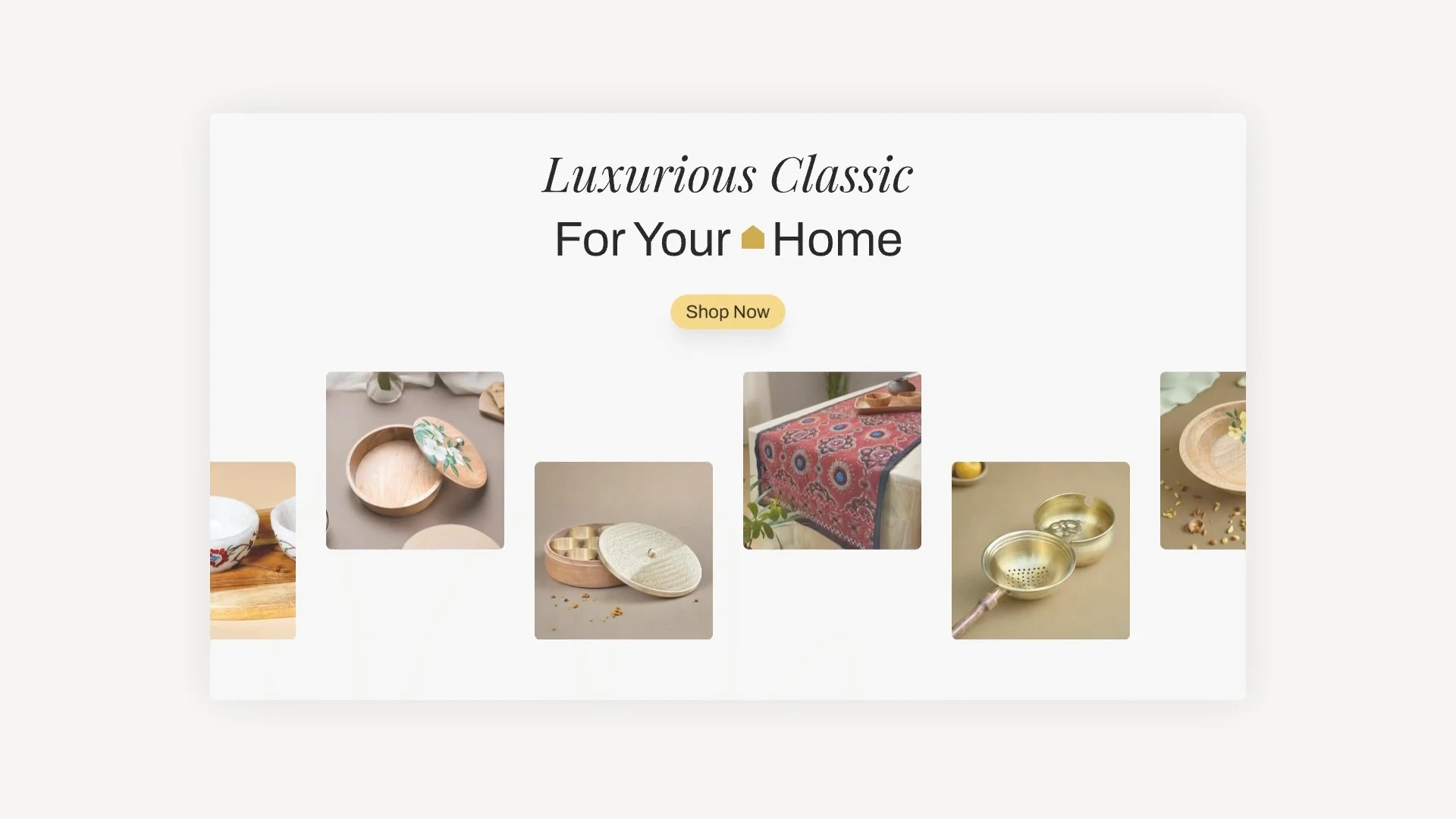 A walkthrough of The Peepul Tree site: the storefront home page, its category and product rows, customer reviews and a Shop Now banner for home goods.