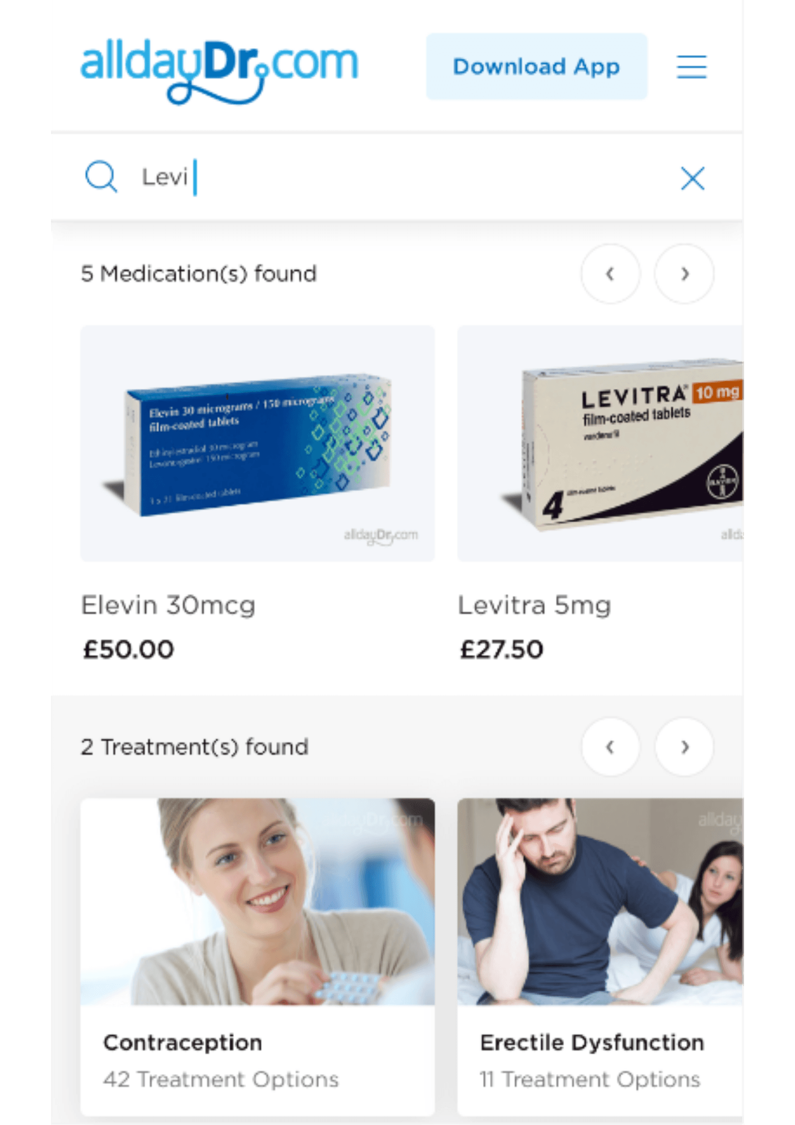 Search and Filters in telemedicine app