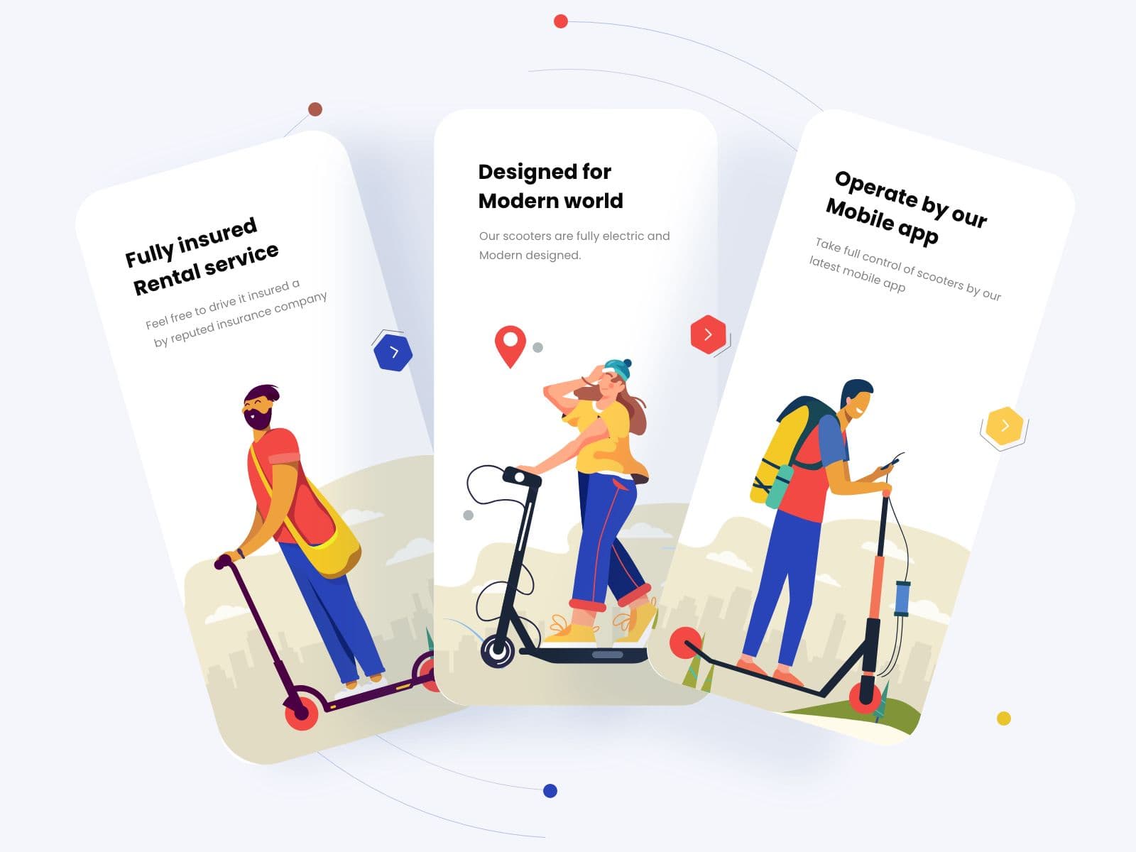 Scooter Onboarding UI Design